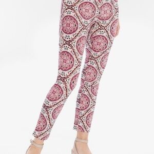 Chico’s So Slimming Brigitte Offset Medallion Slim Ankle Pants Size 15